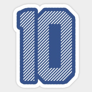 Iconic Number 10 Sticker